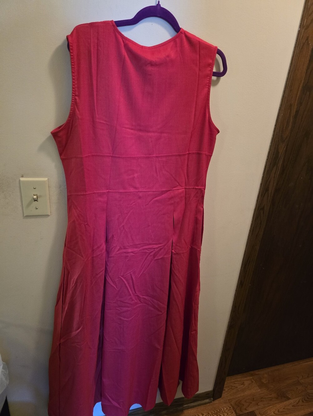 OSOPLIVE Sleeveless Red Maxi Dress with Front Zip XL NWT - Picture 6 of 13